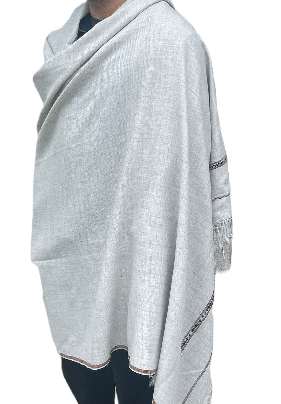 Men Shawl Off White, Pashmina Shawls in NZ, buy pashmina in new zealand, kashmiri shawl in nz