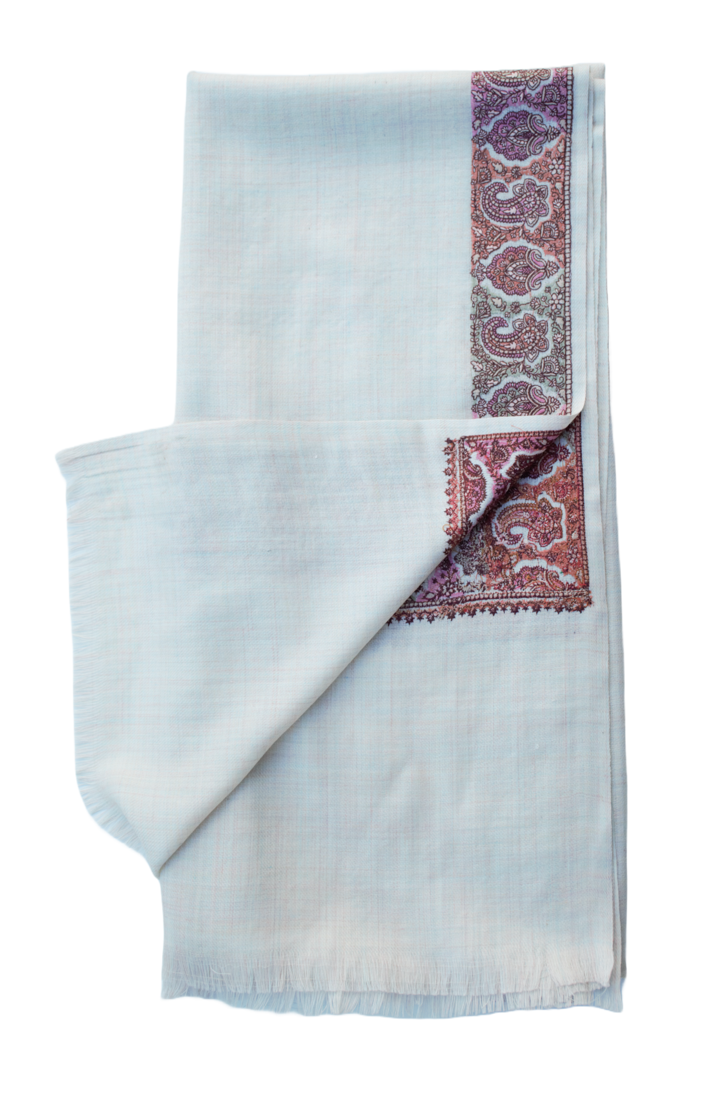 Pashmina Border Embroidery shawl, Indian Shawls