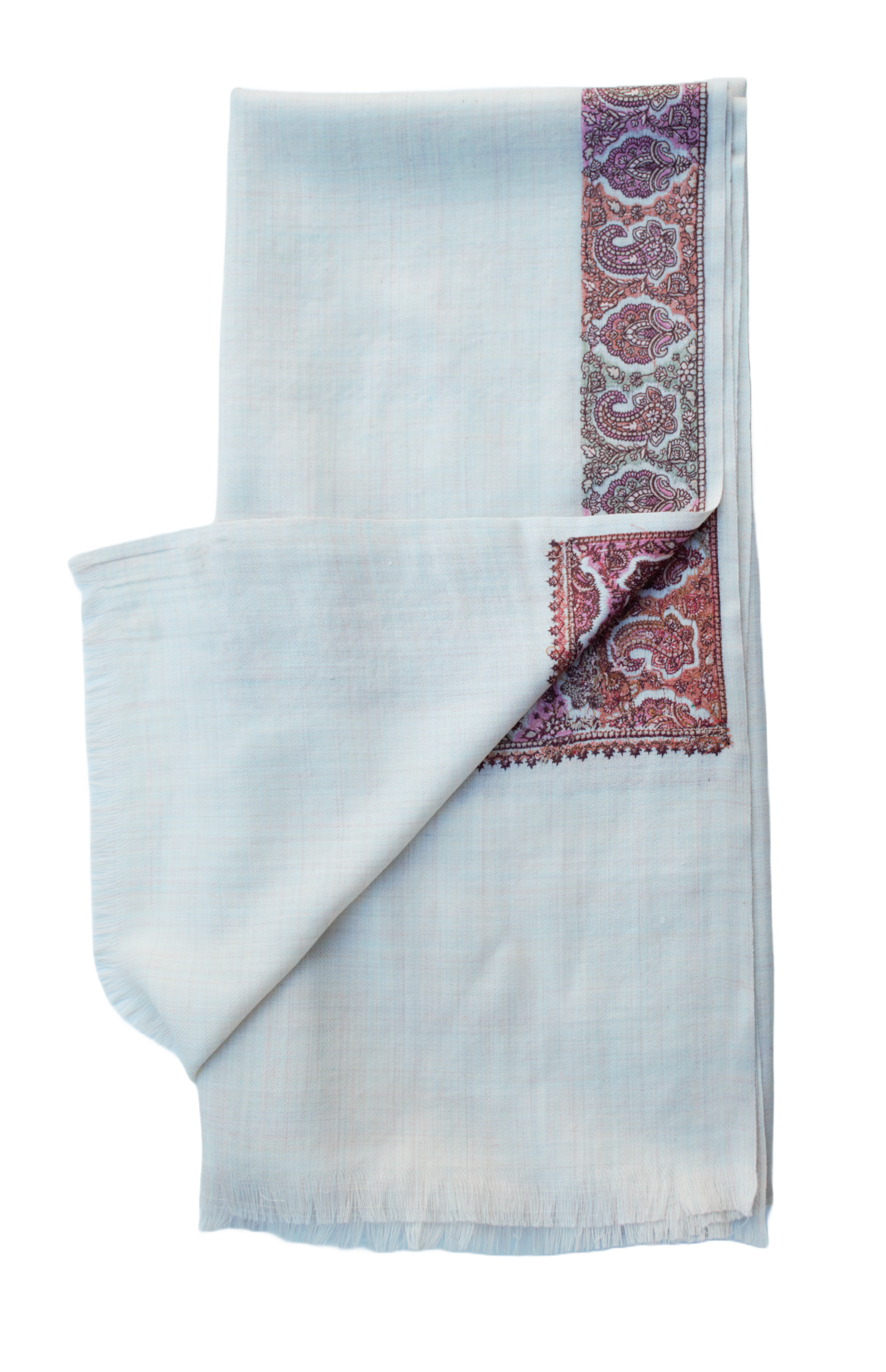 Pashmina Border Embroidery shawl, Indian Shawls