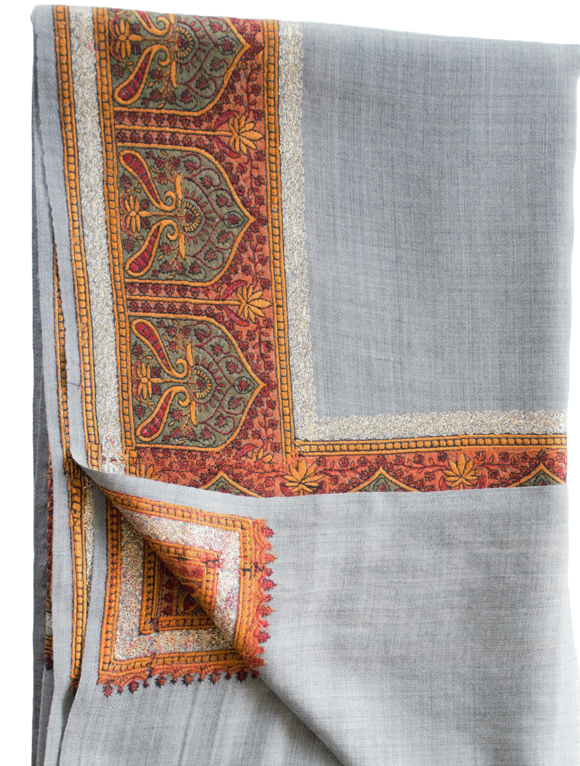 Pashmina Border Embroidery Shawl, Buy Pashmina shawls in nz, pure pashmina, fine pashmina