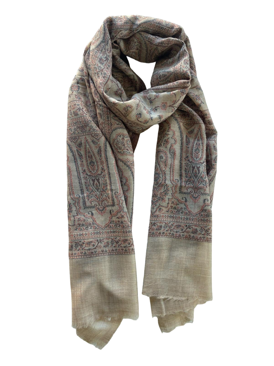 Pashmina Scarf Handmade Beige