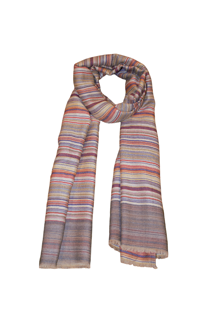 Semi Pashmina Scarf Colour Stripe